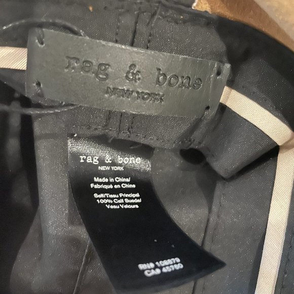 Rag & Bone Nando Suede Bucket Hat Cloche NWT Golden Brown $195 - Picture 5 of 5